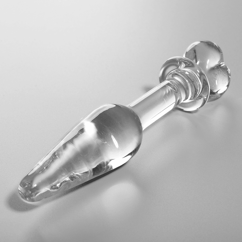 PLUG ANALE IN VETRO - 13,5 X 3 CM TRASPARENTE