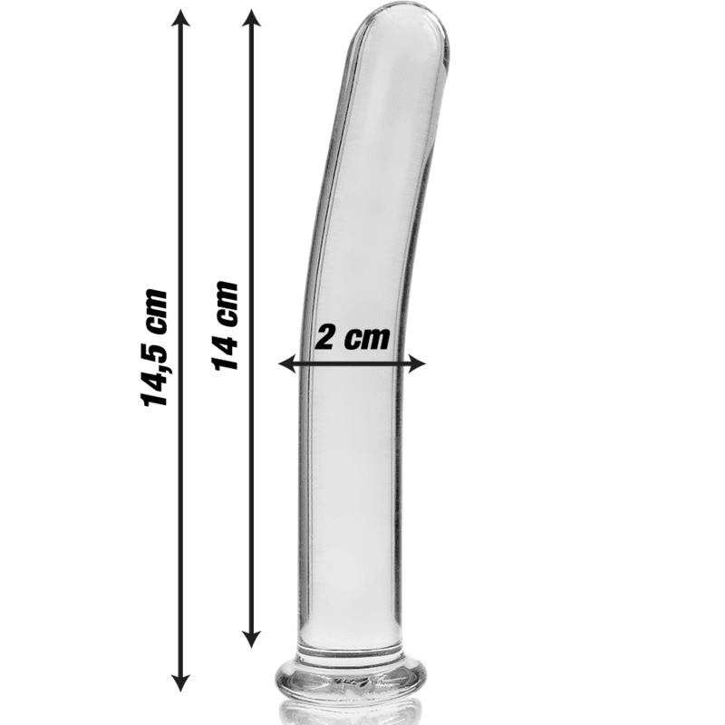 NEBULA SERIES BY IBIZA - MODELLO 8 DILDO IN VETRO BOROSILICATO 14,5 X 2 CM TRASPARENTE