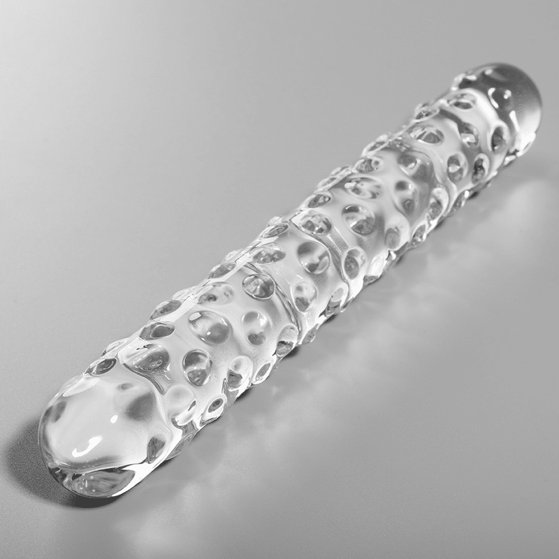 DILDO IN VETRO - 18,5 X 3 CM - TRASPARENTE