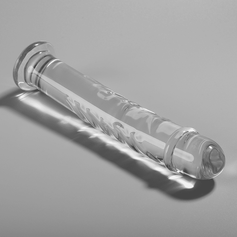 DILDO IN VETRO 18,5 X 3 CM TRASPARENTE