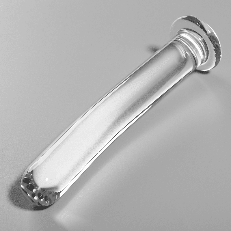 DILDO IN VETRO 18,5 X 3 CM TRASPARENTE