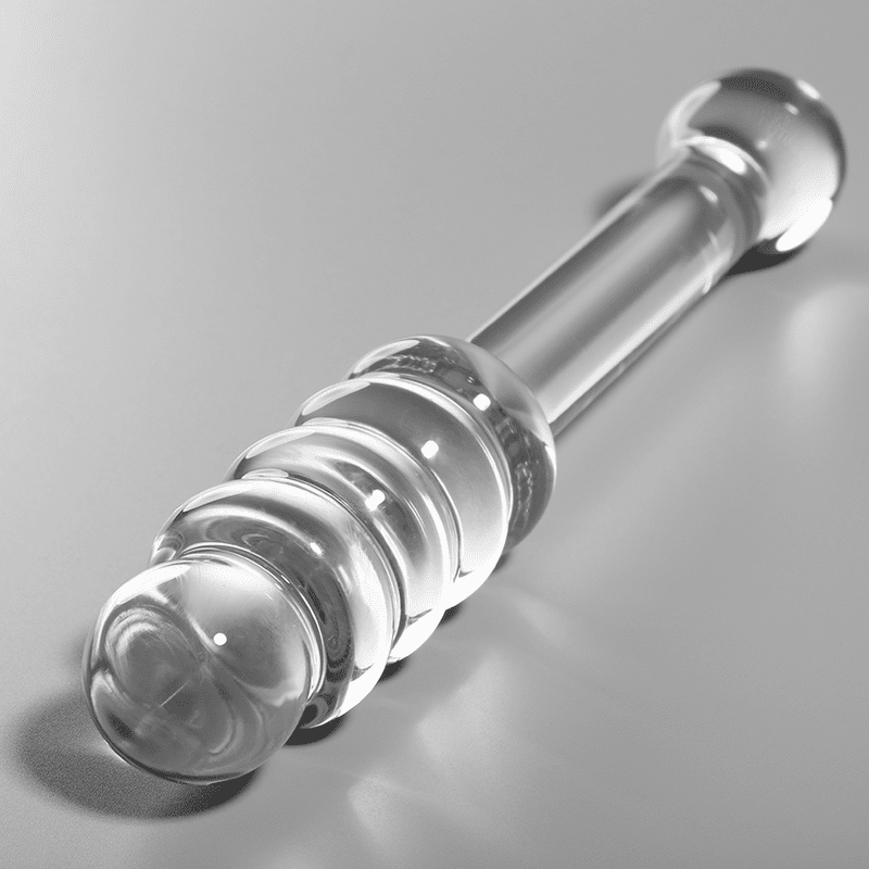 DILDO IN VETRO 20,5 X 3 CM TRASPARENTE