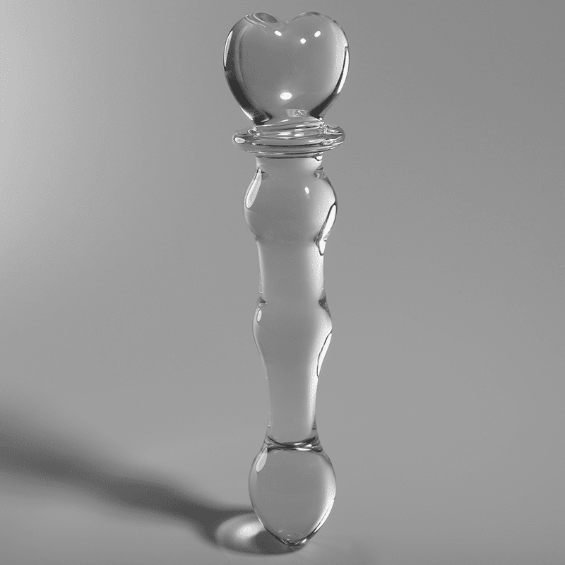 DILDO IN VETRO  20,5 X 3,5 CM TRASPARENTE