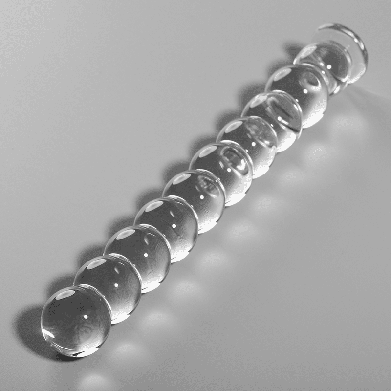 DILDO IN VETRO  21,5 X 2,5 CM TRASPARENTE