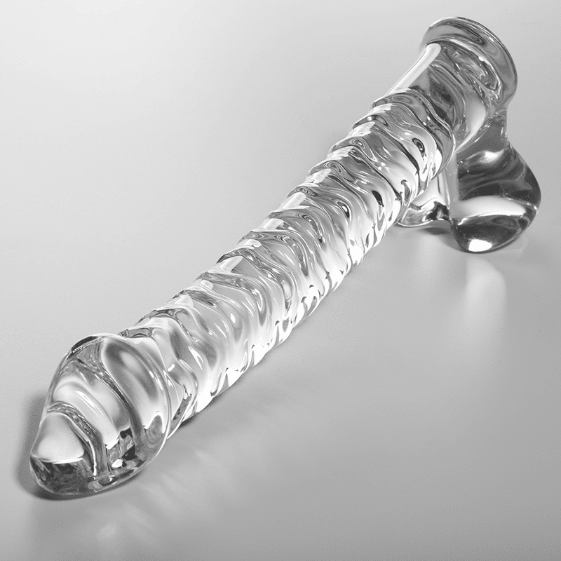 DILDO IN VETRO 21,5 X 4 CM TRASPARENTE