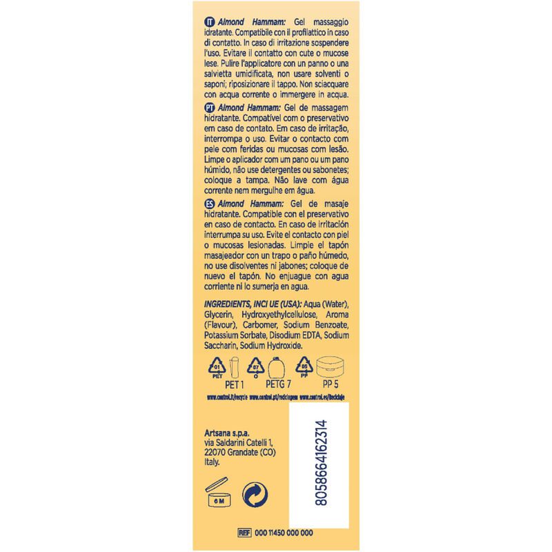 CONTROL GEL DA MASSAGGIO HAMMAM ALLA MANDORLA 3 IN 1 200 ML