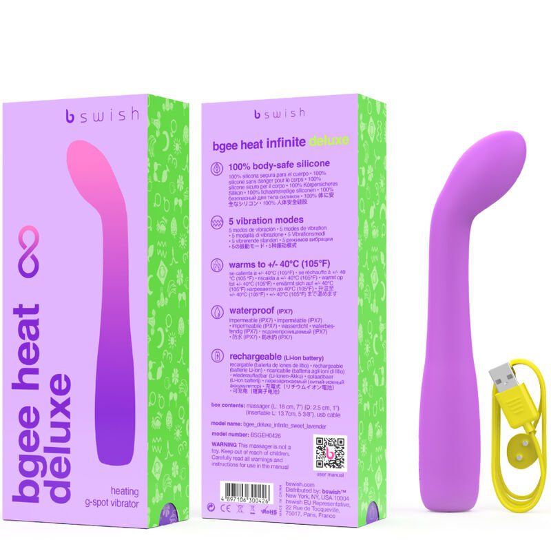 B SWISH - BGEE HEAT INFINITE DELUXE VIBRATORE RICARICABILE SILICONA LAVANDA