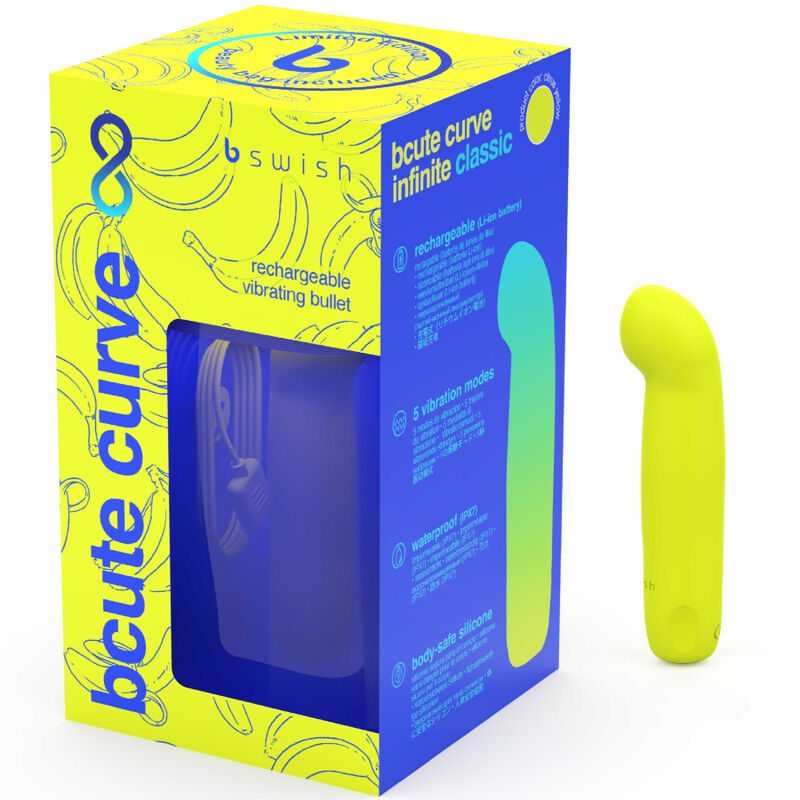 B SWISH - BCUTE CURVE INFINITE CLASSIC EDICION LIMITADA VIBRATORE RICARICABILE SILICONA AMARILLO