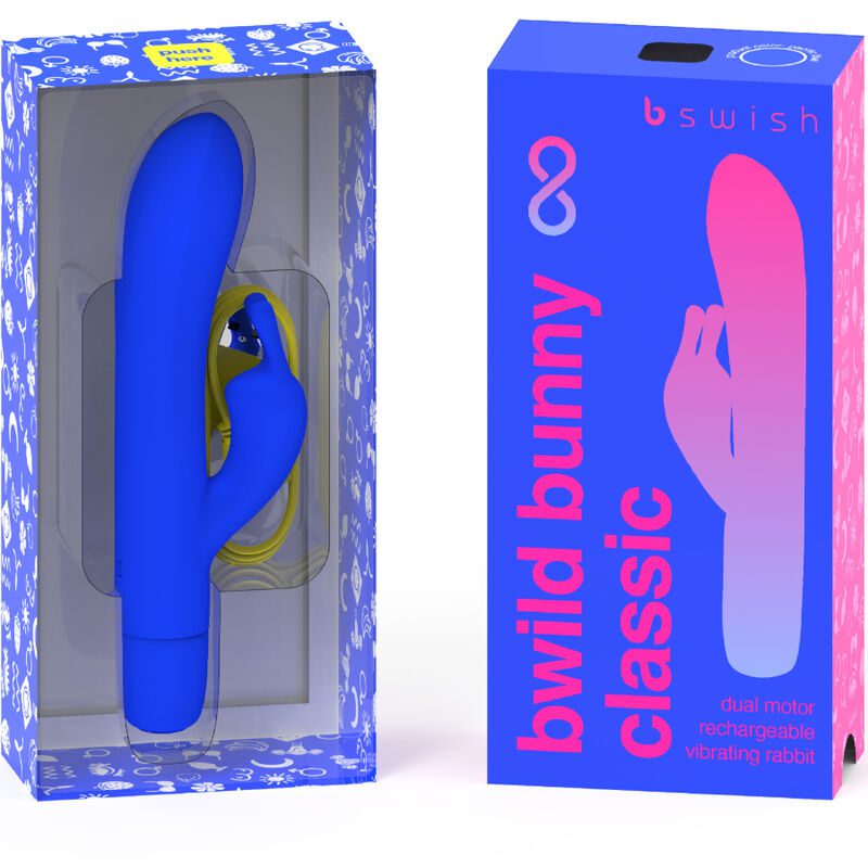B SWISH - BWILD BUNNY INFINITE CLASSIC VIBRATORE RICARICABILE SILICONA AZUL