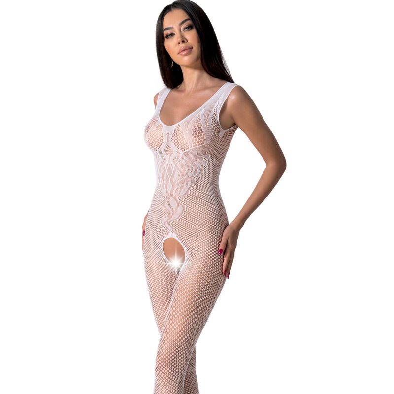 PASSION - BS098 BODYSTOCKING BLANCO TAGLIA UNICA