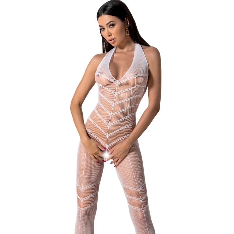 PASSION - BS100 BODYSTOCKING BLANCO TAGLIA UNICA