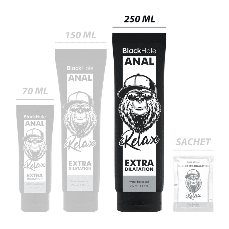 BLACK HOLE GEL BASE ACQUA DILATAZIONE ANALE 250 ML