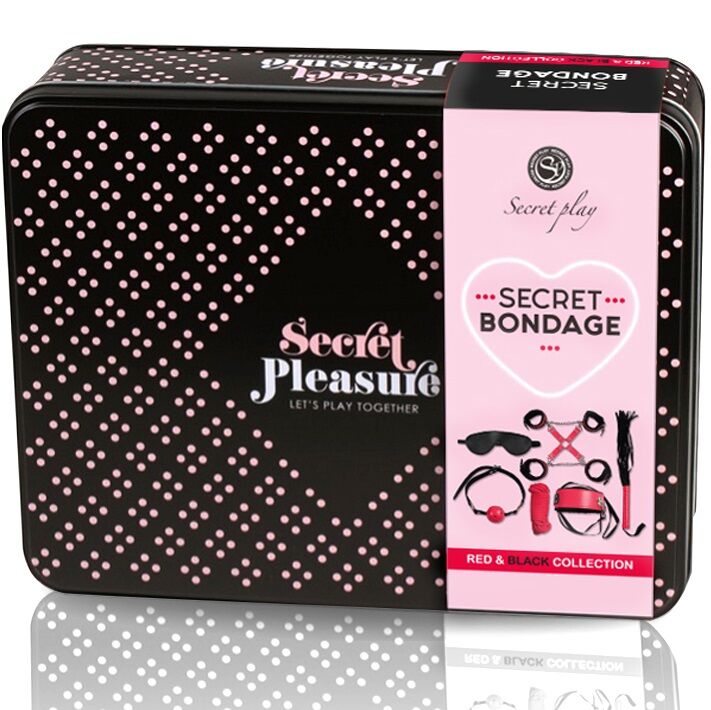 SET BONDAGE 6 PEZZI SECRETPLAY BDSM RED COLLECTION