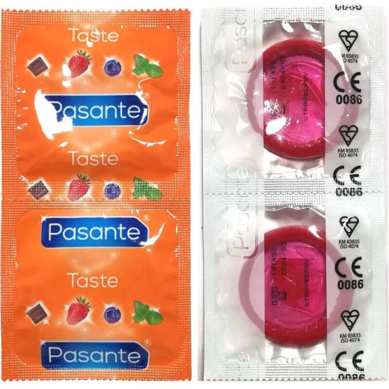 img_155019_ce631f91ee7224b842aec12e0f57b2b7_1.jpg PASANTE - PRESERVATIVI GUSTO FRAGOLA BORSA 144 UNITÀ