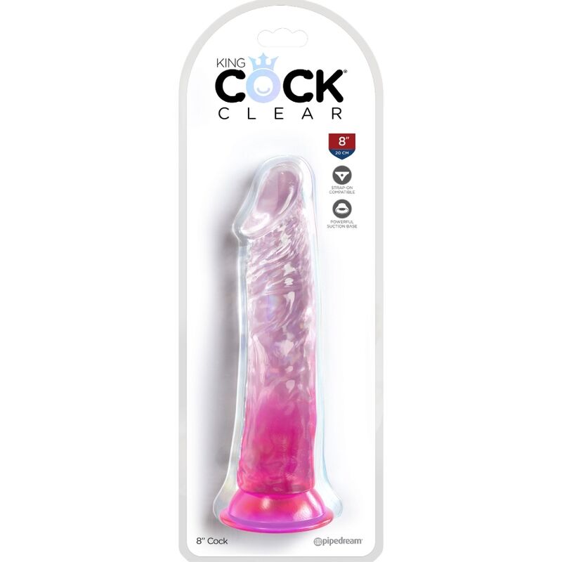KING COCK CLEAR - PENE REALISTICO 19,7 CM ROSA
