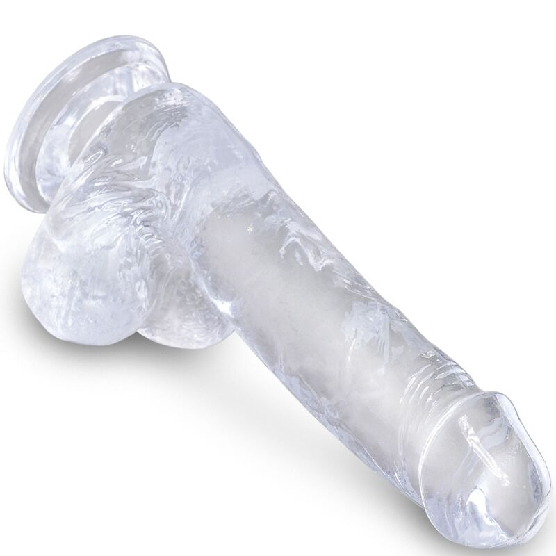 KING COCK CLEAR - PENE REALISTICO CON SFERE 13,5 CM TRASPARENTE