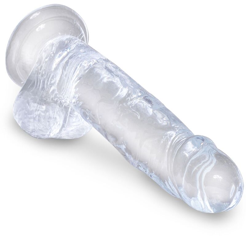 KING COCK CLEAR - PENE REALISTICO CON SFERE 15,2 CM TRASPARENTE