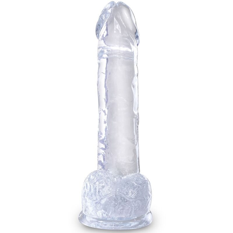 KING COCK CLEAR - PENE REALISTICO CON SFERE 15,2 CM TRASPARENTE
