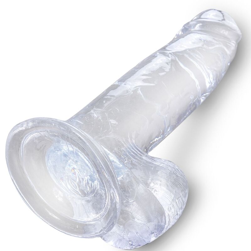 KING COCK CLEAR - PENE REALISTICO CON SFERE 15,2 CM TRASPARENTE