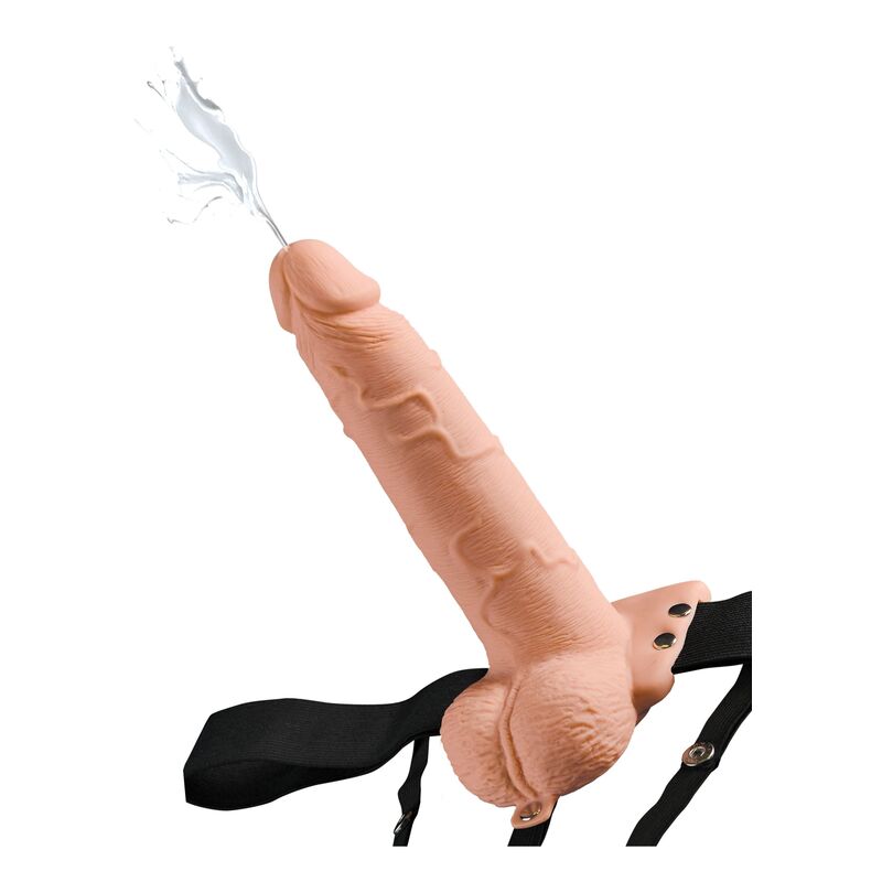 FETISH FANTASY SERIES  - IMBRACATURA REGOLABILE PENE REALISTICO CON SFERE SQUIRTING 19 CM