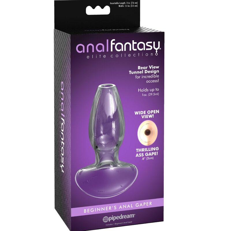 COLLEZIONE ANAL FANTASY ELITE - DILATATORE ANALE GAPER PER PRINCIPIANTI CRISTALLO TAGLIA S