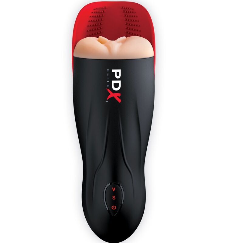 PDX ELITE - STROKER FUCK-O-MATIC VAGINA DOPPIA VIBRAZIONE MASTURBADOR PENE E TESTICOLI