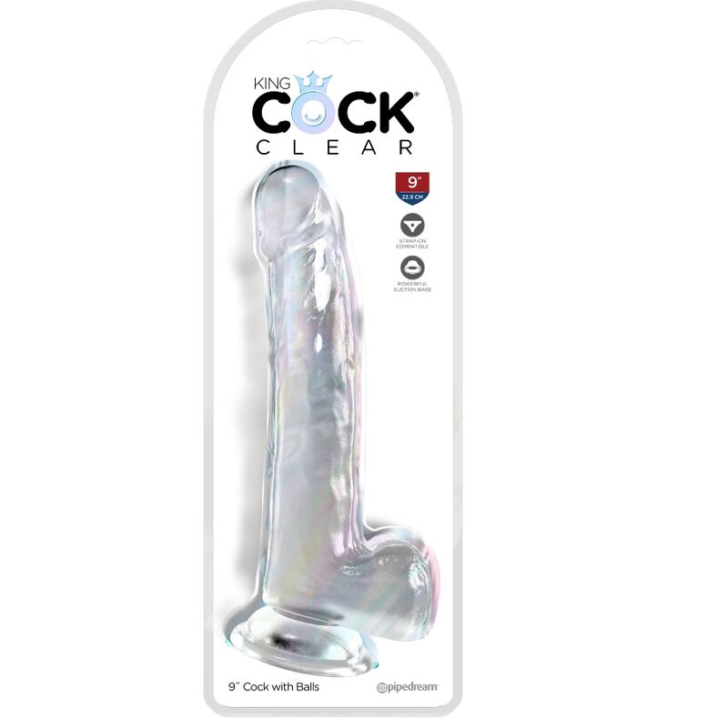 KING COCK CLEAR - DILDO CON TESTICOLI 20,3 CM TRASPARENTE