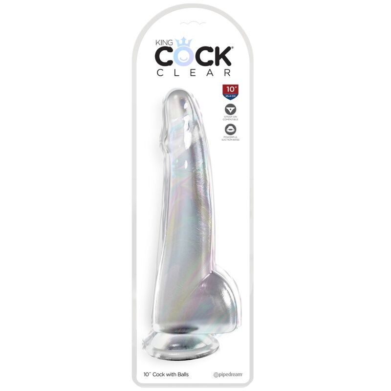 KING COCK CLEAR - DILDO CON TESTICOLI 19 CM TRASPARENTE