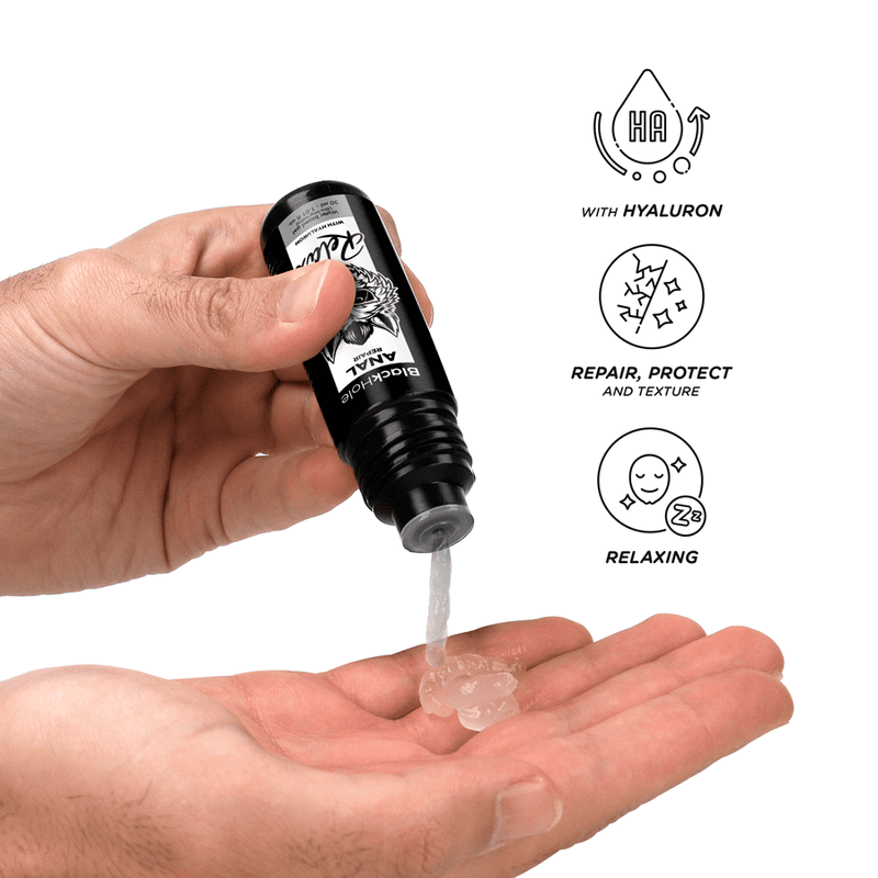 BLACK HOLE - RIPARAZIONE ANALE RELAX A BASE ACQUA CON IALURONE 30 ML