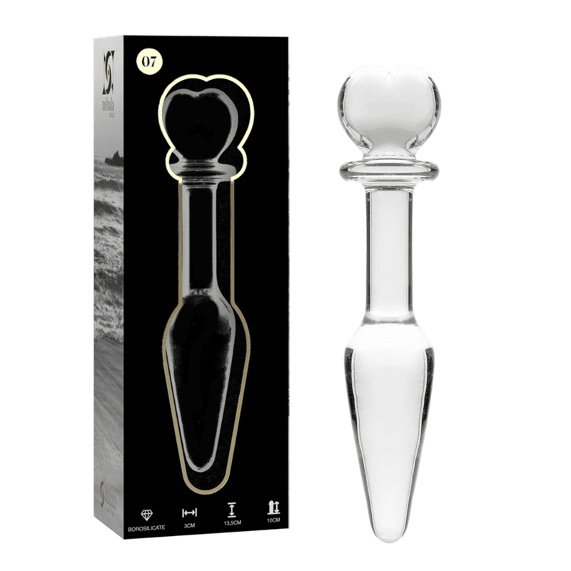 PLUG ANALE IN VETRO - 13,5 X 3 CM TRASPARENTE