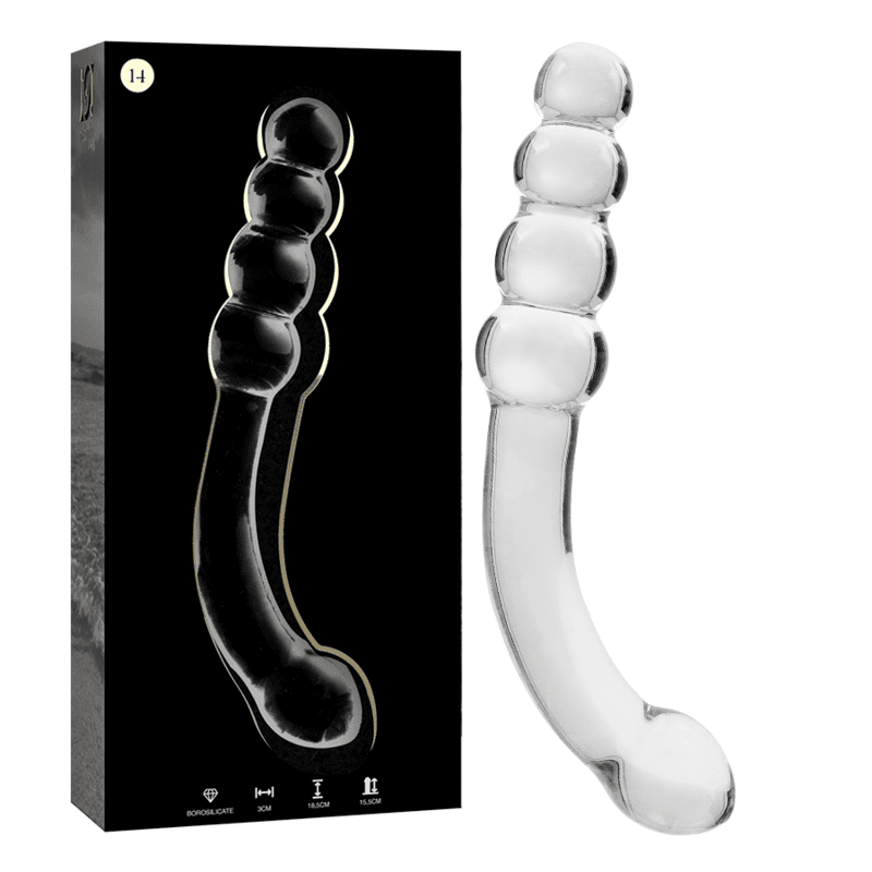 PLUG ANALE IN VETRO 18,5 X 3 CM TRASPARENTE
