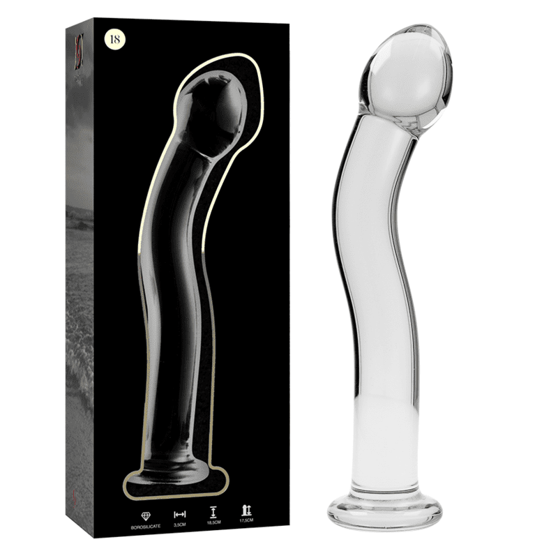 MODELLO 18 DILDO IN VETRO 18,5 X 3,5 CM TRASPARENTE