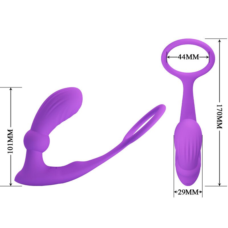 PRETTY LOVE - ANELLO ANALE E VIBRATORE VIOLA
