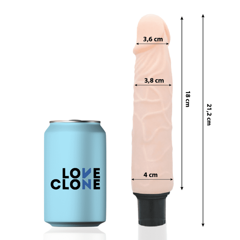 VIBRATORE LOVECLONE FINN AUTO LUBRIVAGINAZIONE 21,2 CM