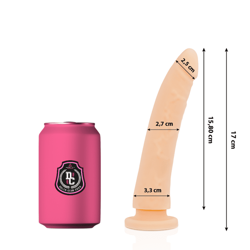 DELTA CLUB TOYS DILDO NATURALE IN SILICONE MEDICO 17 X 3 CM