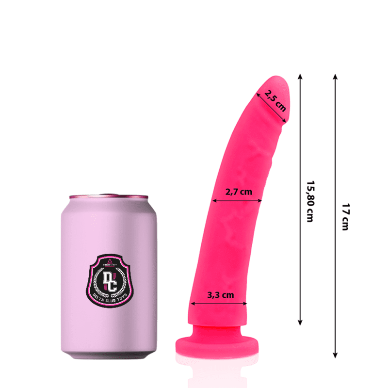 DELTA CLUB TOYS DILDO ROSA IN SILICONE MEDICO 17 X 3 CM