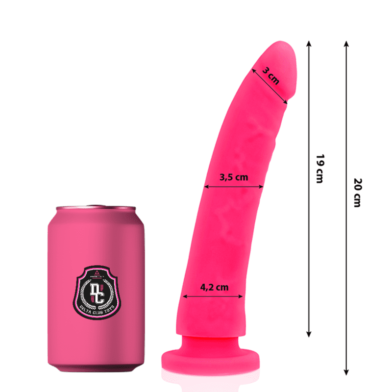 DELTA CLUB TOYS DILDO ROSA IN SILICONE MEDICO 20 X 4 CM