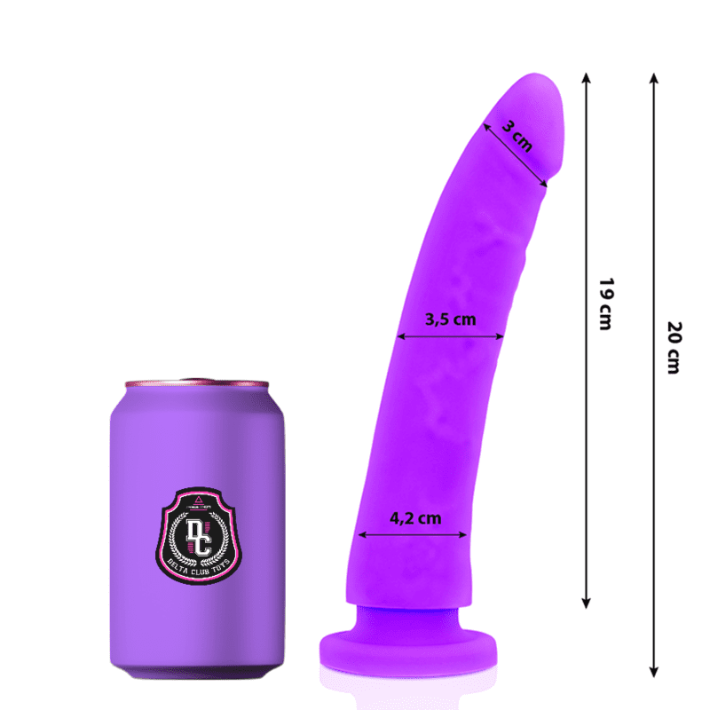 DELTA CLUB TOYS DILDO LILLA IN SILICONE MEDICO 20 X 4 CM