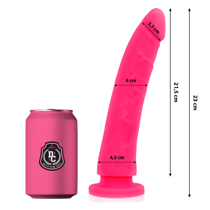 DELTA CLUB TOYS DILDO ROSA IN SILICONE MEDICO 23 X 4.5 CM