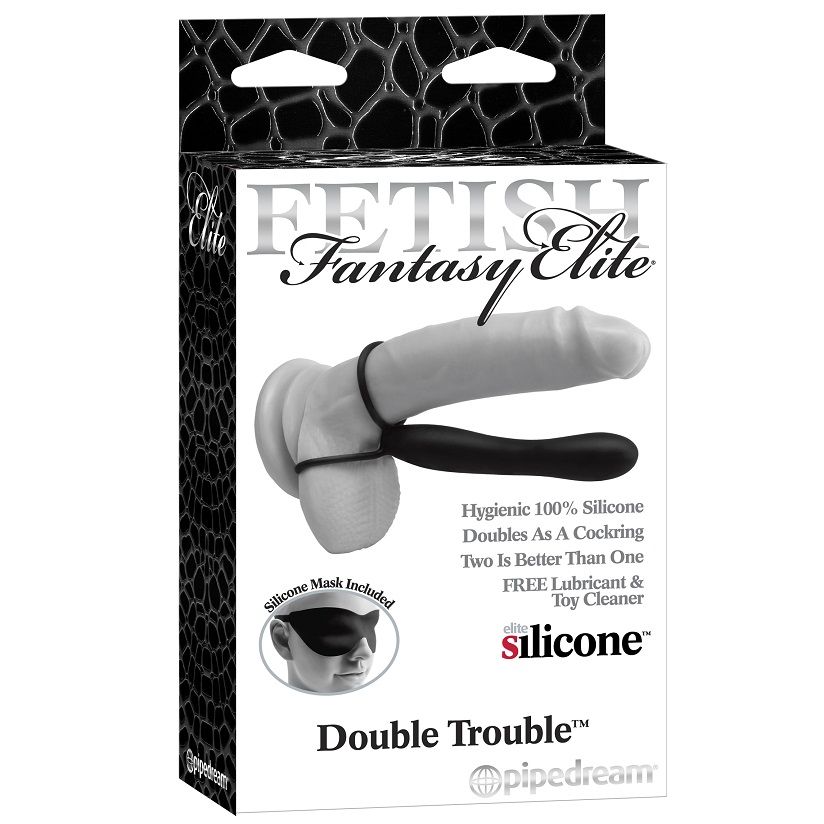 DOPPIO ANELLO FALLICO CON DILDO FETISH FANTASY ELITE DOUBLE TROUBLE