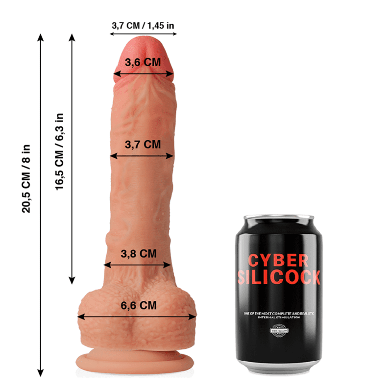 CYBER SILICOCK  CONNOR REALISTICO IN SILICONE LIQUIDA 20.5CM