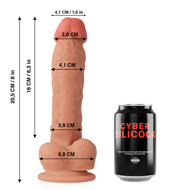 CYBER SILICOCK  MAGNUS REALISTICO IN SILICONE LIQUIDA 20.5CM