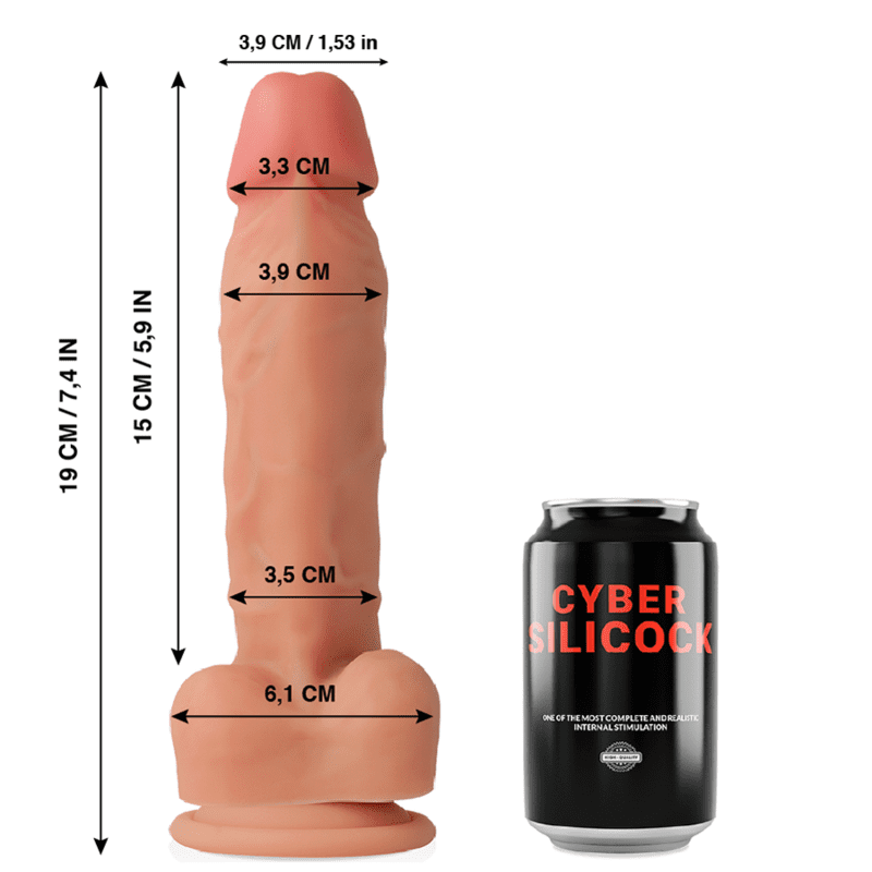 CYBER SILICOCK OLIVER REALISTICO IN SILICONE LIQUIDA 19 CM