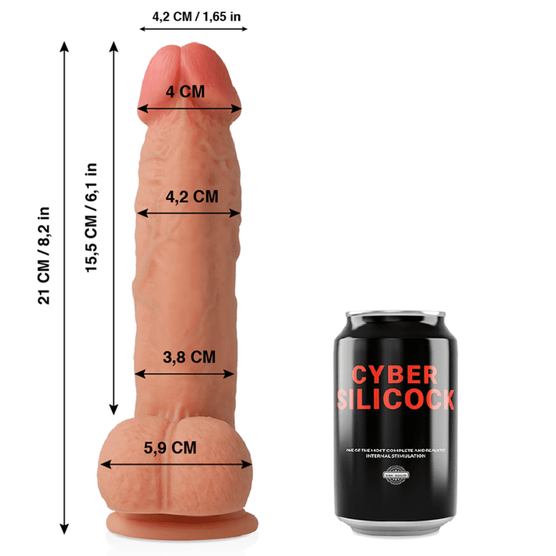 CYBER SILICOCK SAUL REALISTICO IN SILICONE LIQUIDA 21 CM