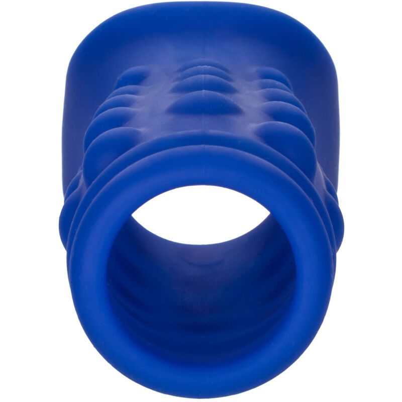 ADMIRAL - COPERTURA PER PENE CON PERLINE IN SILICONE LIQUIDO BLU