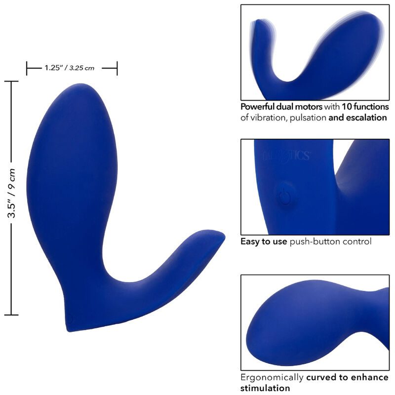 ADMIRAL - STIMOLATORE E VIBRATORE RIMMING DELLA PROSTATA BLU