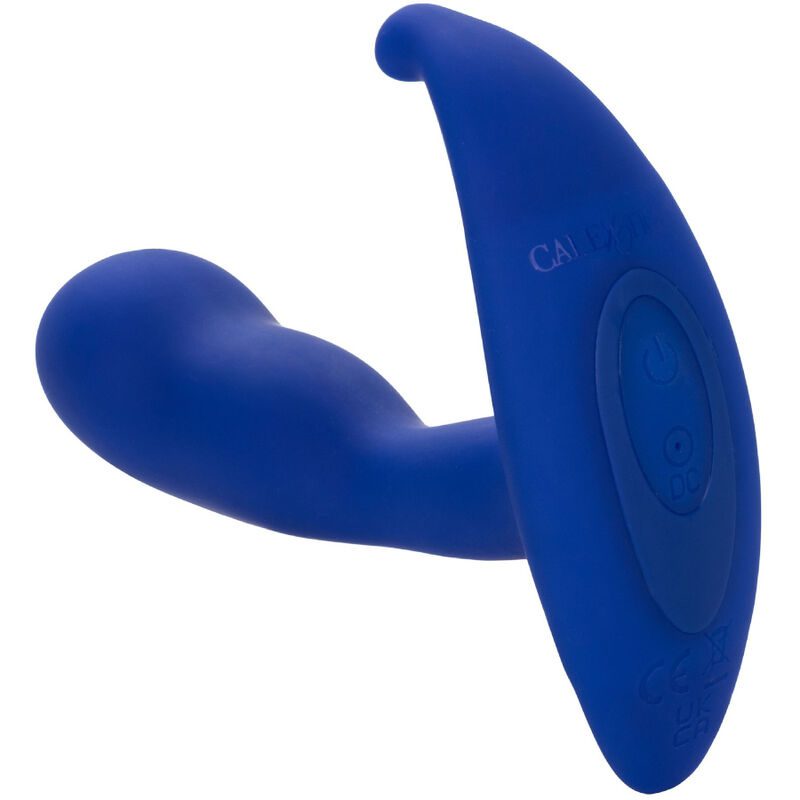 STIMOLATORE ANALE CURVO E VIBRATORE BLU