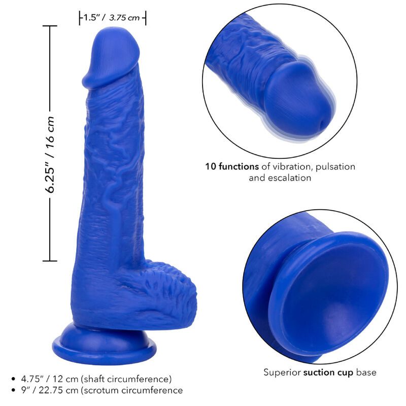 ADMIRAL - VIBRATORE DILDO REALISTICO BLU