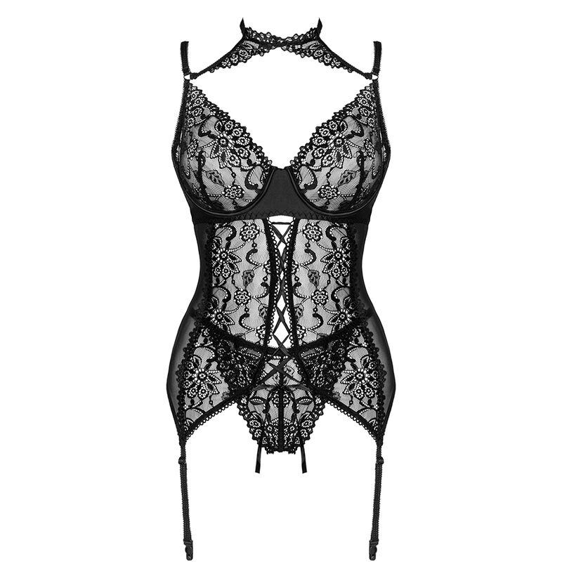 LIVCO CORSETTI FASHION - GIELLANDRA FOR THE SENSES COLLECTION CORSET + PANTY NEGRO