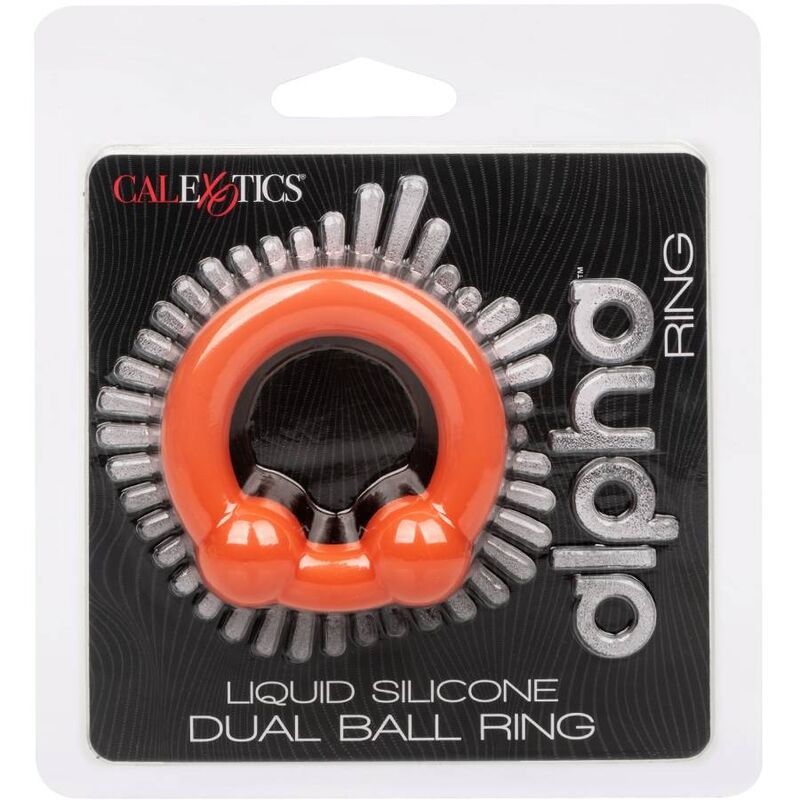 CALIFORNIA EXOTICS - ALPHA ANELLO DUAL BALL ARANCIONE